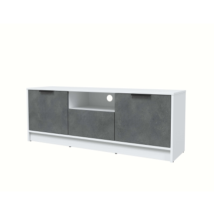Тумба КТ-ТВ3-50 (Белый ЛДСП/ Бетон портленд ЛДСП) Ш1360 В495 Г355
