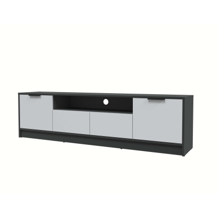 Тумба КТ-ТВ4-50 (Антрацит ЛДСП/ Серый ЛДСП) Ш1800 В495 Г355