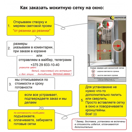 Противомоскитная сетка Белая на окна ПВХ (до 700х1500мм)