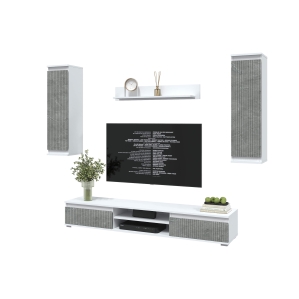 Набор мебели для гостиной NEO-10 (Белый платинум/ Керамика) Ш2955 В13250 Г335