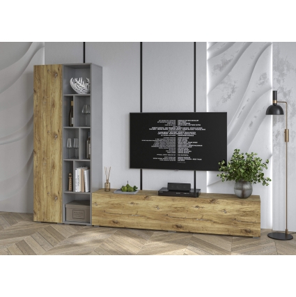 Набор мебели для гостиной NEO-9 (Серебро/ Дуб нокс) Ш2955 В13250 Г335