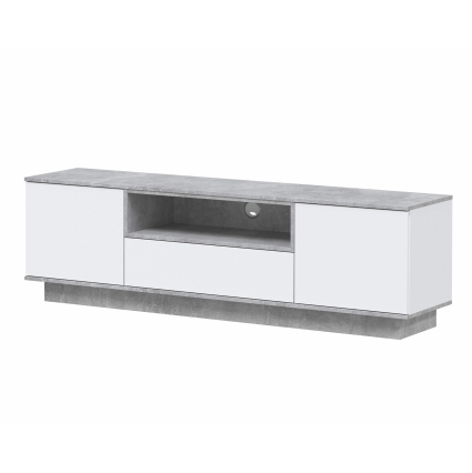 Набор мебели для гостиной Quartz-2 Ш4100 В2000 Г396 (Белый Платинум/ Бетон)