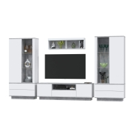 Набор мебели для гостиной Quartz-3 Ш3600 В2000 Г396 (Белый Платинум/ Бетон)