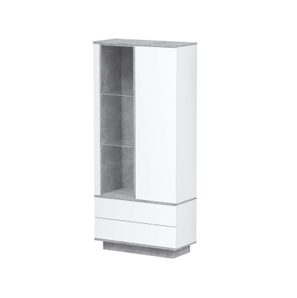 Набор мебели для гостиной Quartz-4 Ш2700 В2000 Г396 (Белый Платинум/ Бетон)