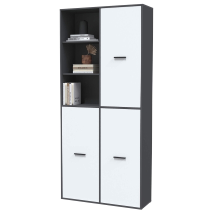 Шкаф Skill-20-3 (Антрацит/ Белый фасад) Ш1000 В2217 Г355 Шкаф Skill-20-3 (Антрацит/ Белый фасад) Ш1000 В2217 Г355