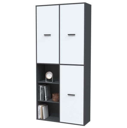 Шкаф Skill-20-3 (Антрацит/ Белый фасад) Ш1000 В2217 Г355 Шкаф Skill-20-3 (Антрацит/ Белый фасад) Ш1000 В2217 Г355