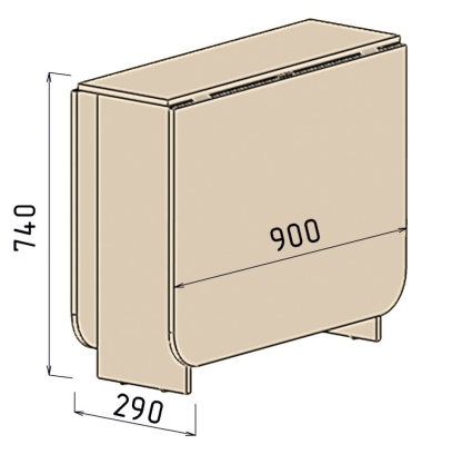Стол-Книга СТ-005 Д250 (1576) Ш900 В740 (Белый Платинум)