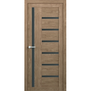 Дверь межкомнатная Мадрид (Дуб Натуральный/ Стекло Графит) 