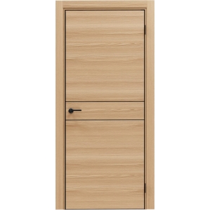 Дверь межкомнатная NEXT Z-52 4AB (Natural Oak/ кромка Алюминий Черная) с магнитн..