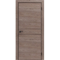 Дверь межкомнатная NEXT-Z (52 4AB)/ Brownie Oak с магнитным замком (ALUM кромка с 4-х сторон Черная)
