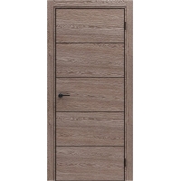 Дверь межкомнатная NEXT-Z (54 4AB)/ Brownie Oak с магнитным замком (ALUM кромка с 4-х сторон Черная)