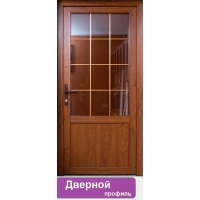 Дверь входная ПВХ наружная "М3" (Золотой дуб/ Белая)