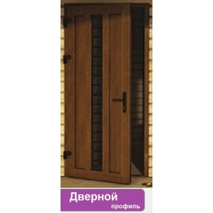 Дверь входная ПВХ наружная "М4" (Рустикальный дуб/ Белая)