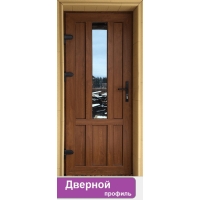 Дверь входная ПВХ наружная "М5" (Золотой орех/ Белая)