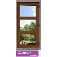Дверь входная ПВХ наружная "М9" (Золотой дуб/ Белая)