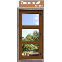 Дверь ПВХ внутренняя "М9" (Золотой дуб/ Белая)