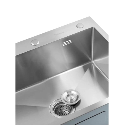 Мойка кухонная DIADONNA S7050-1 Декор Соты (сатин SATIN DECOR)