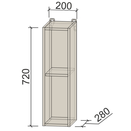 Шкаф верхний Компо ВП20-720