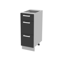 Шкаф нижний Компо НШ30рш3 (1м+2б) (Антрацит)
