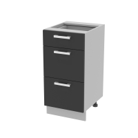 Шкаф нижний Компо НШ40рш3 (1м+2б) (Антрацит)