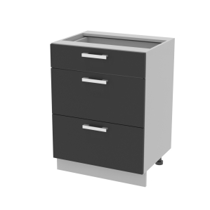 Шкаф нижний Компо НШ60рш3 (1м+2б) (Антрацит)