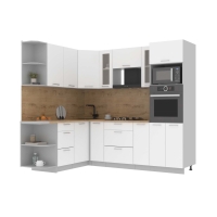 Готовая кухня Мила 1,68x2,40 (Белый/ Белый)