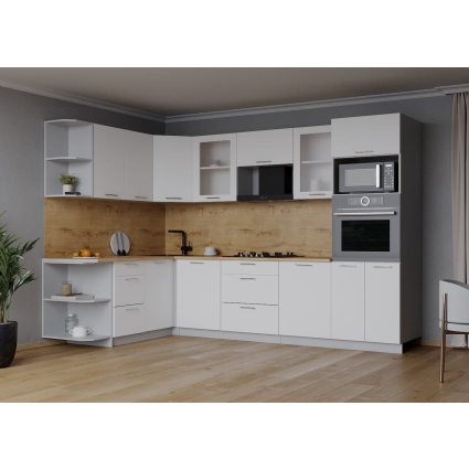 Готовая кухня Мила 1,68x2,80 (Белый/ Белый)