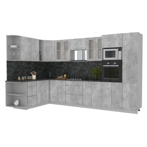 Готовая кухня Мила 1,88x3,40 (Бетон/ Бетон) Готовая кухня Мила 1,88x3,40 (Бетон/ Бетон)