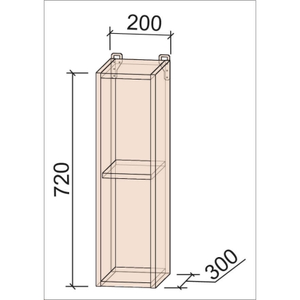 Шкаф верхний Деко Soft-touch ВП20-720