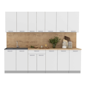Готовая кухня Лайт 2,6 (Белый/ Белый)