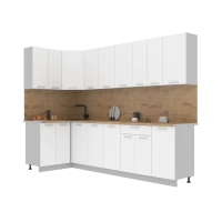 Готовая кухня Лайт 1,2x2,8 (Белый/ Белый)