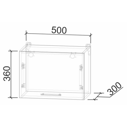 Шкаф под вытяжку Лайт ВШГ50x360см (Бетон)
