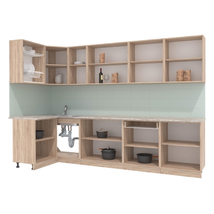 Готовая кухня "Мила12x30" (Белый/ Белый)