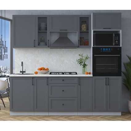 Готовая кухня Тренд Soft-touch 2,3В (Пепел/ Пепел)