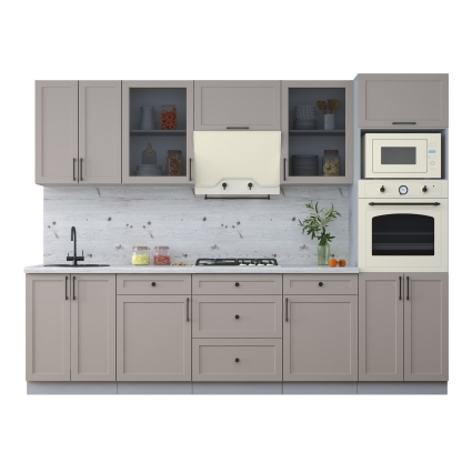 Готовая кухня Тренд Soft-touch 2,8В (Луна/ Луна) Готовая кухня Тренд Soft-touch 2,8В (Луна/ Луна)