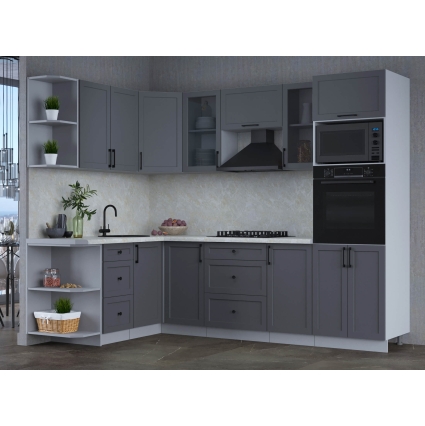 Готовая кухня Тренд Soft-touch 1,68х2,6 (Пепел/ Пепел)