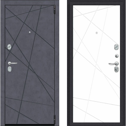 Входная дверь Прайм-R 15.15 (Graphite Art/ Super White)