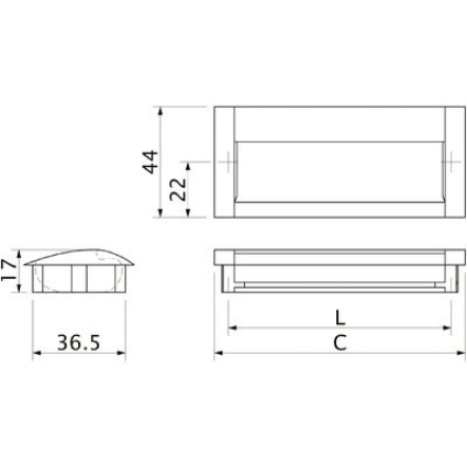 Ручка (Книга) UA-326, код 22539 (SN Матовый хром)