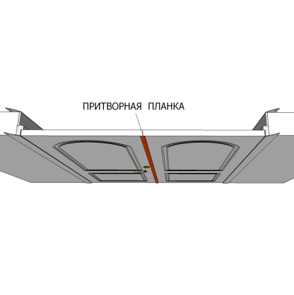 Притворная планка Флэш ЭКО 34х8х2070 (Белый, гладкий)